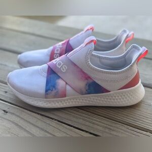 Adidas Women’s 9.5 Puremotion Adapt Running Shoes Sneakers Tie Dye Ribbon Design